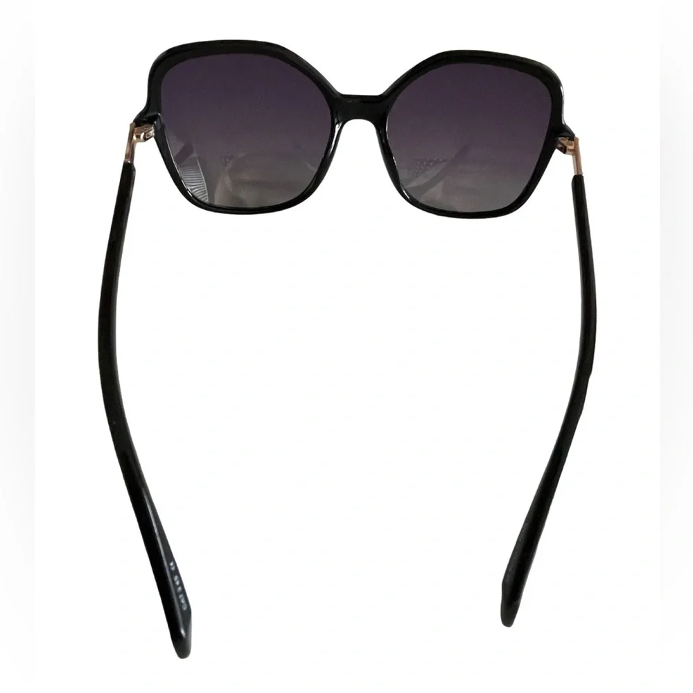 Lilly Pulitzer Norah Polarized Oversized Square Sunglasses Onyx Black